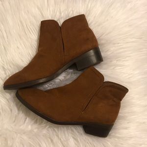 Brown fall booties